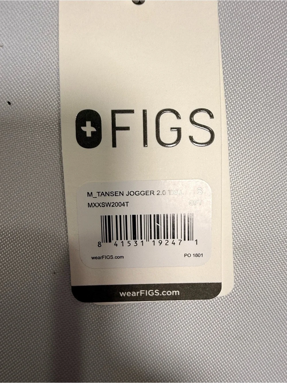 NWT FIGS Men’s Tansen Jogger 2.0 Tall Scrub Pants Graphite Small